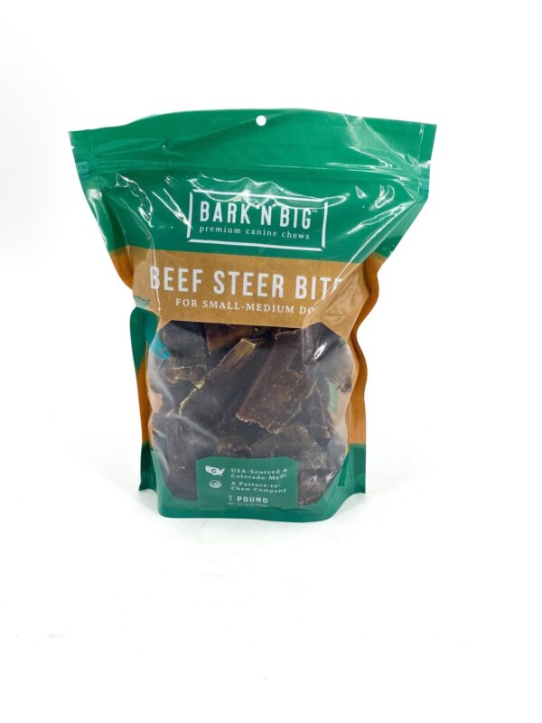 BarknBig Beef Steer Bites No Odor 1#