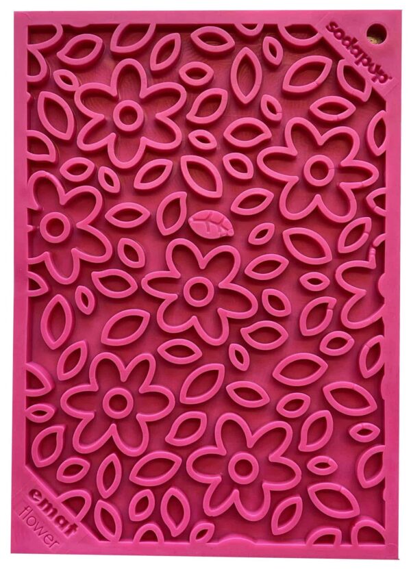 Soda Pup Flower Power Design EMat Enrichment Licking Mat