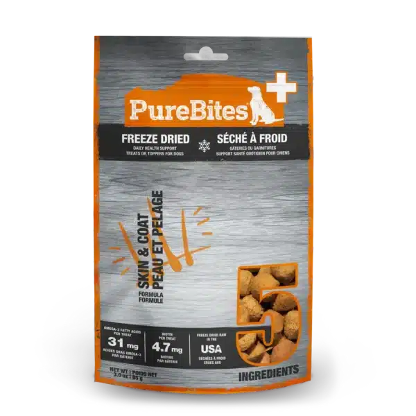 Pure Bites+ Skin & Coat Freeze Dried Dog Treats